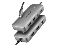 Axagon HMC-CUB83X2 USB-C 10Gbps DUAL 4K DISPLAY 7in1 hub - 1485458 - zdjęcie 1